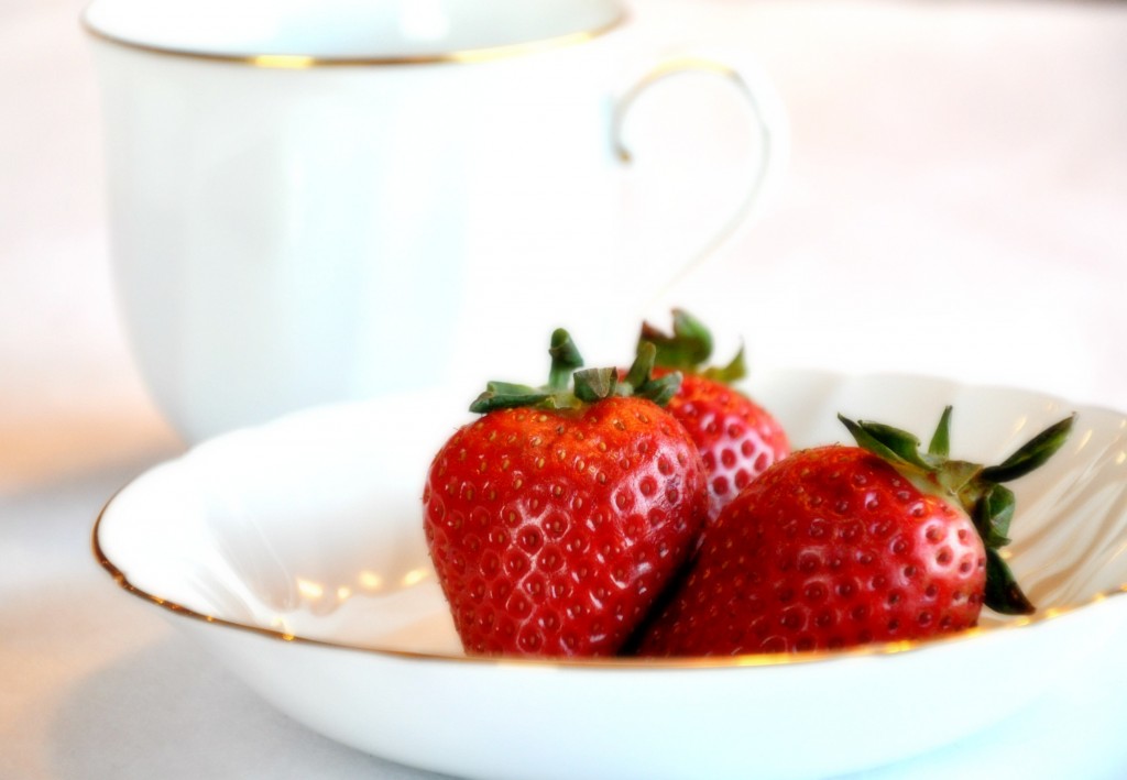 strawberries and coffee