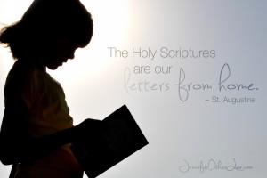 St. Augustine, letters from home, scripture