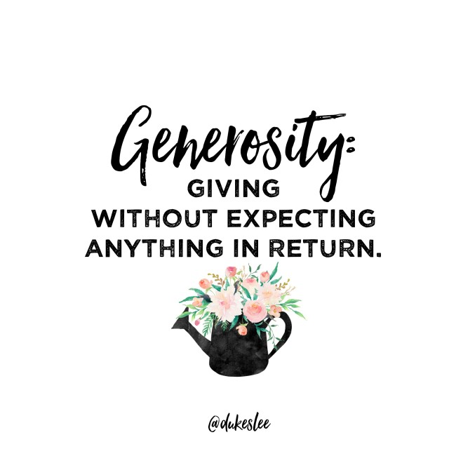 generosity