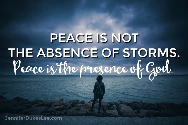 peace, storms, presence of God