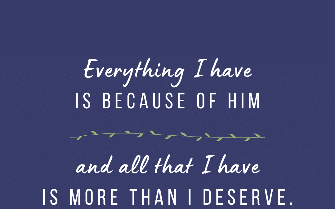 Because of Him