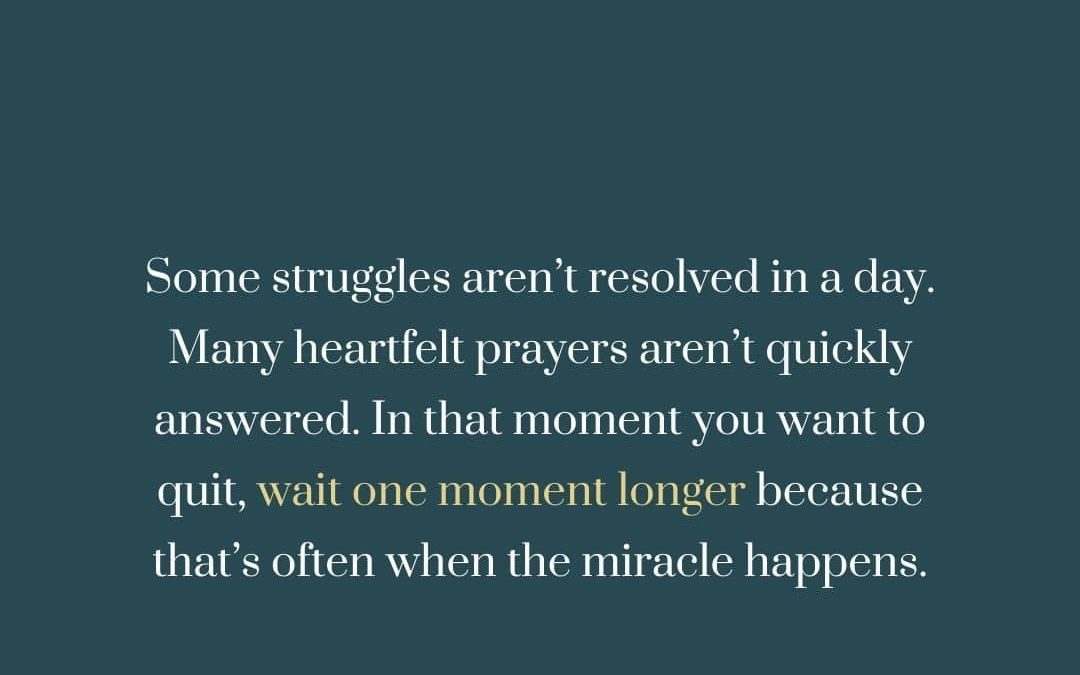 One Moment Longer