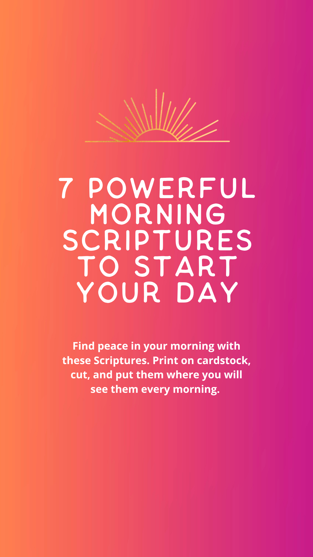 Morning Scripture Cards