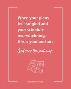 Psalm 46:5 says, “God will help her when morning dawns.” Isn’t that a wonderful promise? I realize that the “her” in this verse actually refers to Jerusalem. But what could change for us if we believed that God cares about his daughters every morning in the same way he cares about his cities? I’m convinced that he does.